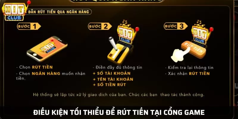 Hoàn thành giao dịch rút tiền Hitclub chỉ qua vài thao tác