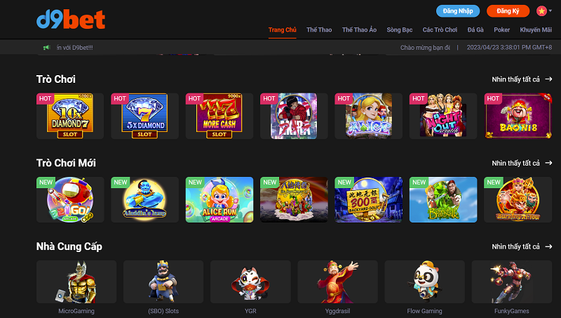 D9BET nhiều game hay và thú vị
