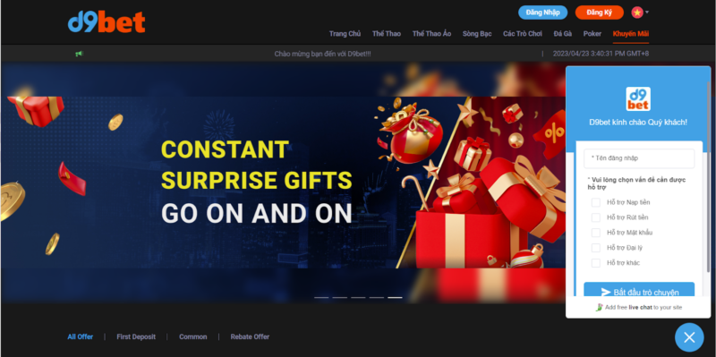 Kênh hỗ trợ của D9BET giải quyết đa dạng vấn đề