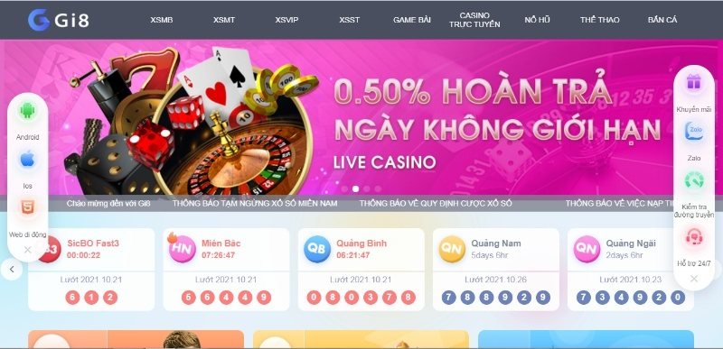 Hãy trở thành người chơi của Gi8 để chinh phục thế giới giải trí của nhà cái