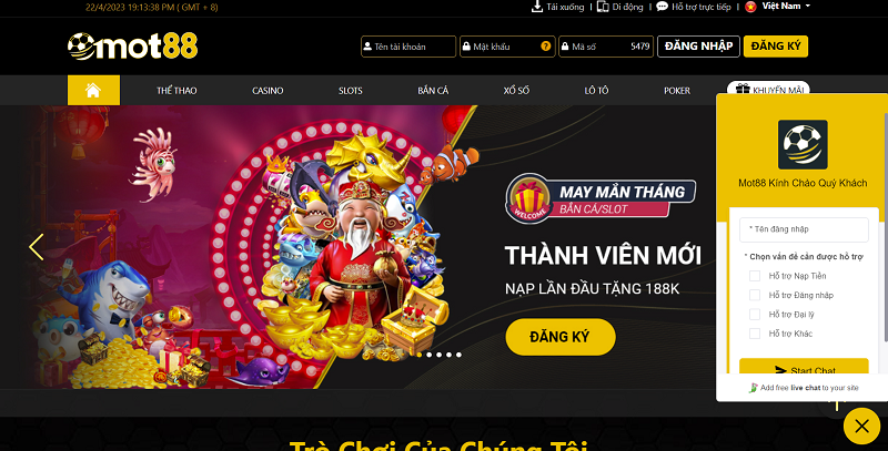 Kênh hỗ trợ MOT88 khá chuyên nghiệp
