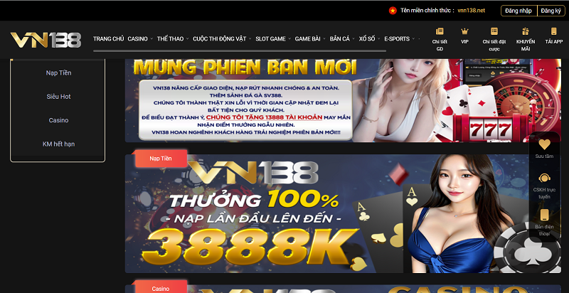 VN138 có nhiều khuyến mãi