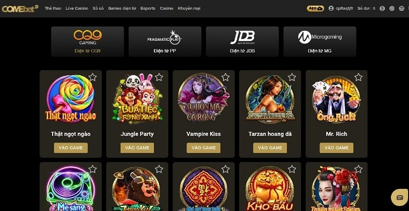 Comebet là thiên đường giải trí dành cho anh em đam mê đỏ đen