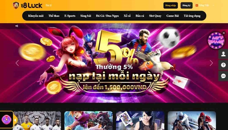 Nhà cái 18Luck là sân chơi không thể bỏ lỡ